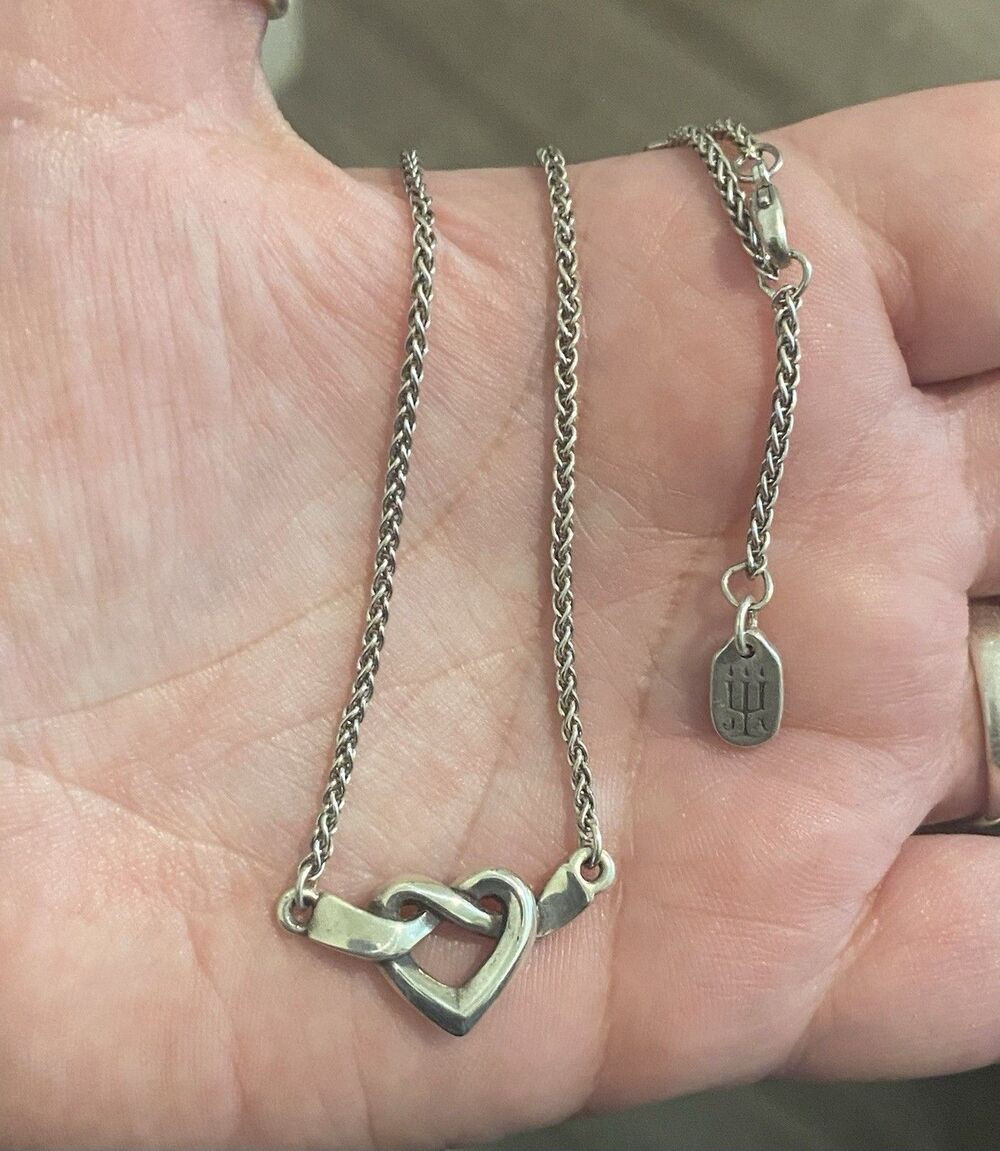 James Avery Retired Heart Knot Necklace